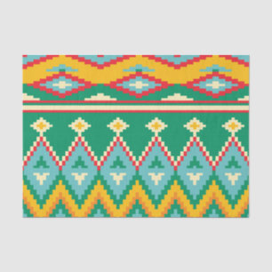 8-bit Tribal Pattern Decoupage Tissue Paper