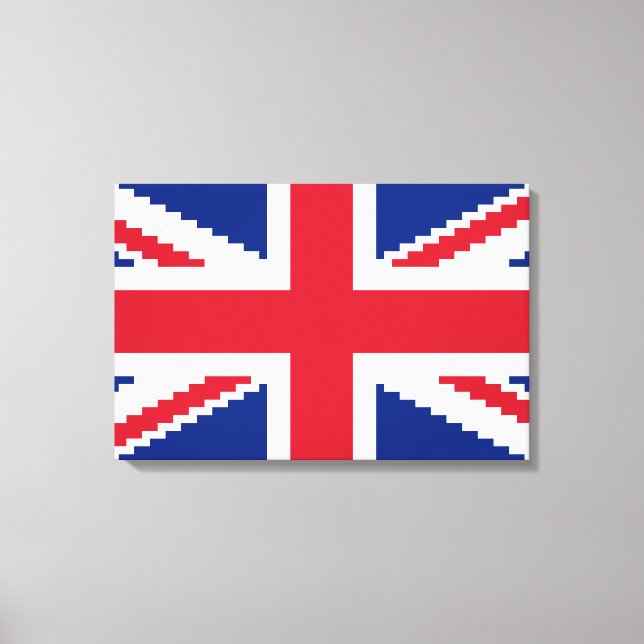 8 Bit Union Pixel Jack Canvas Print (Front)