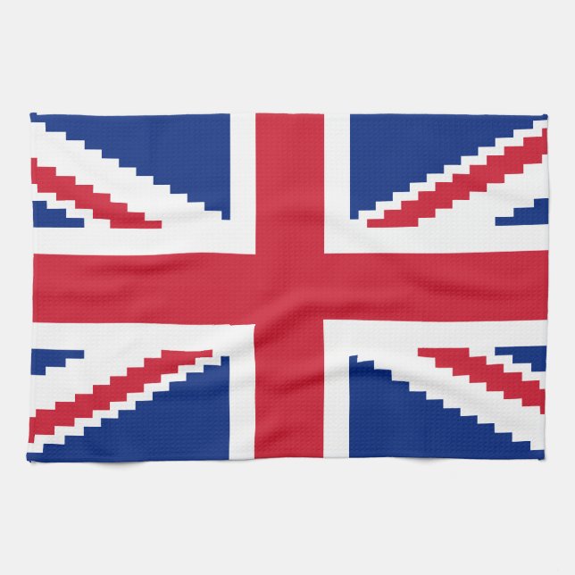 8 Bit Union Pixel Jack Kitchen Towel (Horizontal)