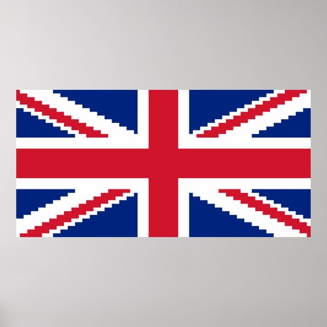 8 Bit Union Pixel Jack Poster (Front)