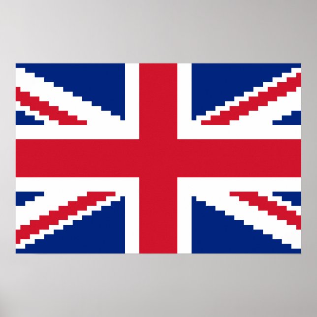8 Bit Union Pixel Jack Poster (Front)