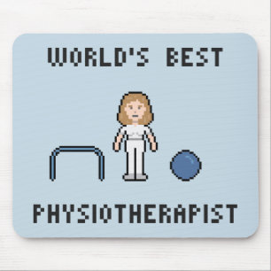 8 Bit World's Best Physiotherapist Mousepad