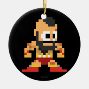 8-Bit Zangief Ceramic Ornament