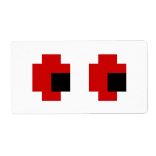 8 bits Éffrayants yeux rouges