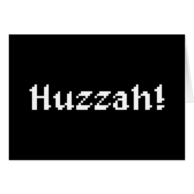 8 Bits Huzzah ! Carte de vœux (Devant horizontal)
