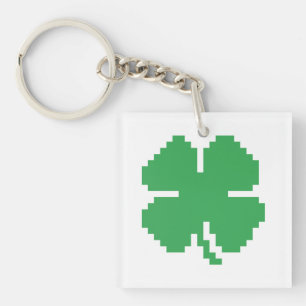8 bits Pixel Lucky Four Leaf Clocher