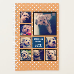 8 Collage photo avec des pois mignons - bleu marin