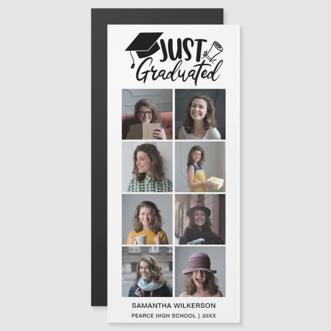 8 Collage Photo Juste Gradué Carte magnétique (Devant / Derrière)