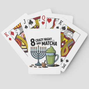8 Crazy Nights And Matcha Hanukkah Jewish Jew Playing Cards