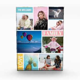 8 Custom Family Photo Collage Personalized Block