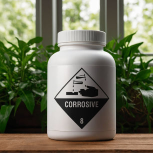 8 Étiquette corrosif
