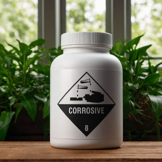 8 Étiquette corrosif