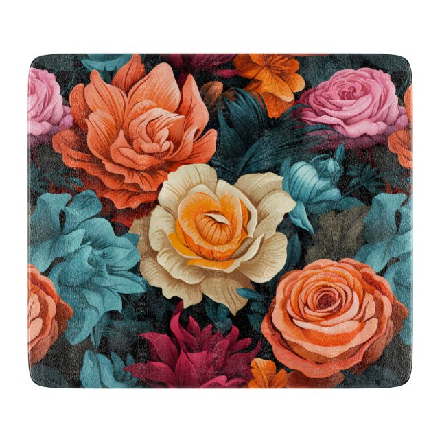 #8 Floral Pattern Cutting Board (Front)