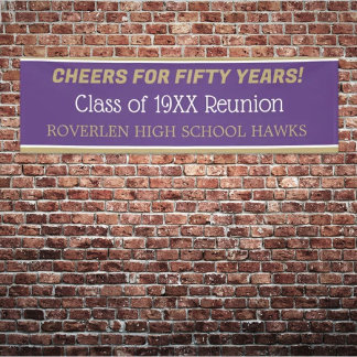 8 ft Banner! Edit the year! Class reunion Banner
