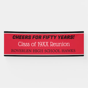 8 ft Banner! Edit the year! Class reunion Banner