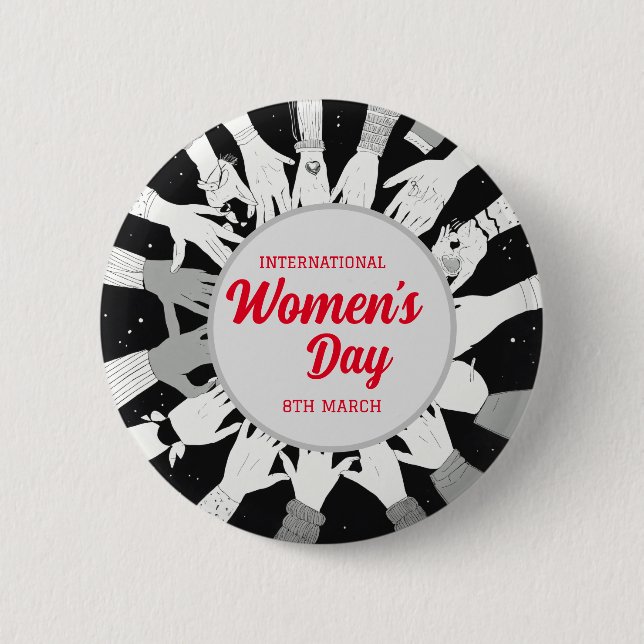 8 March InspireInclusion International Women's day 2 Inch Round Button (Front)