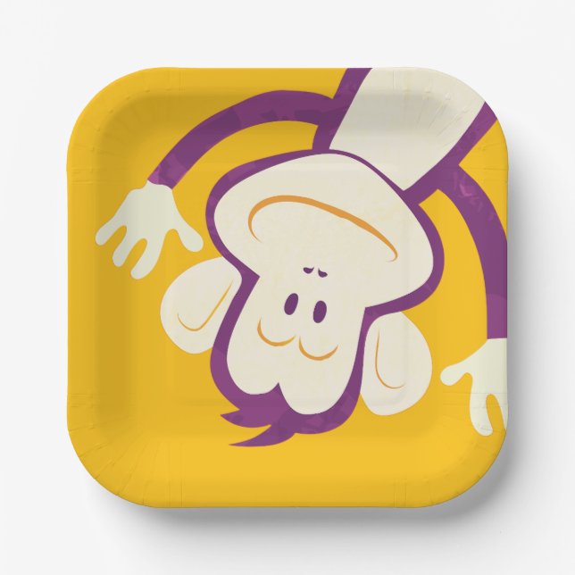 8 Monkey Plates for Children's Birthday Party (Front)