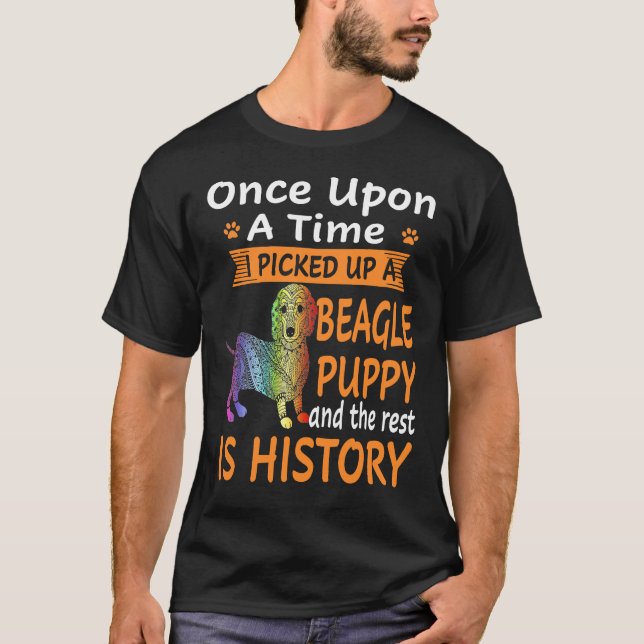 8 One Upon A Time -  Beagle Puppy T-Shirt (Front)