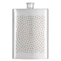 8 oz. Stainless Steel Flask, Floral Swirl Pattern