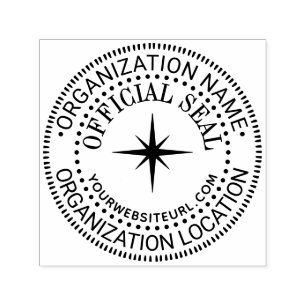 8 P Star Generic Custom Official Seal Name Loc URL Self-inking Stamp