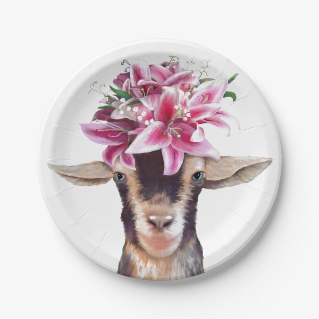 8 Paper Plates Lilly the Goat (Front)