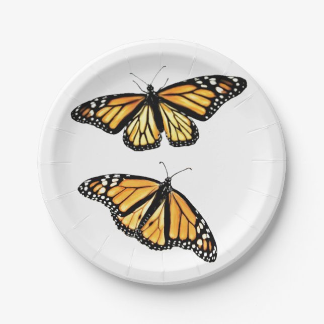 8 Paper Plates Monarch Pair (Front)
