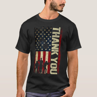 8 Patriotic American Flag Thank You Veterans Day U T-Shirt