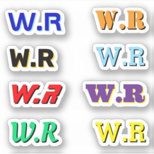 8 PCS - Monogrammed Electrician Vinyl Decals