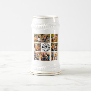 8 Photo Collage All Occasion World's Best Father Beer Stein