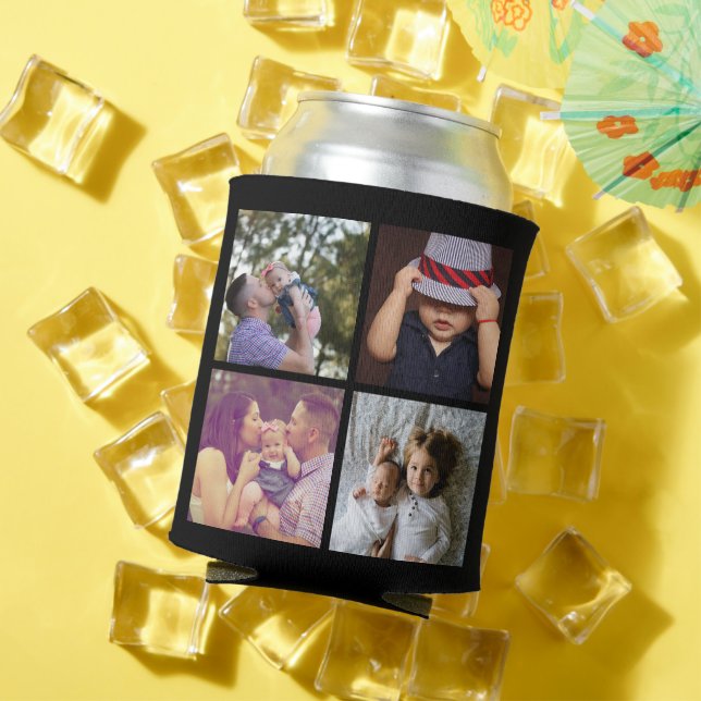 8 Photo Collage DIY Fun Personalized Can Cooler (In Situ Summer)