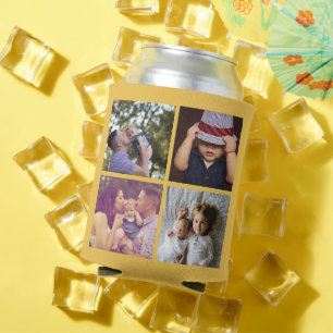 8 Photo Collage DIY Fun Personalized Can Cooler