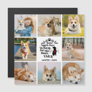 8 Photo Collage Dog Loss Remembrance Magnetic Card