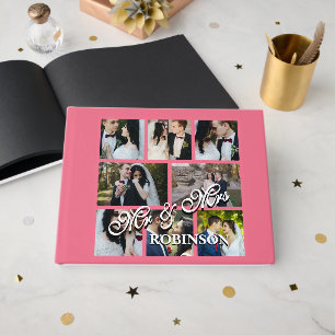 8 Photo Collage Personalized Couple Guest Book