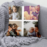 8 Photo Collage Personalized Throw Pillow<br><div class="desc">8 Photo Collage Family Personalized throw pillow from Ricaso -  with 8 photo templates</div>