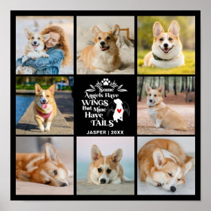 8 Photo Collage Pet Dog Loss Remembrance Poster