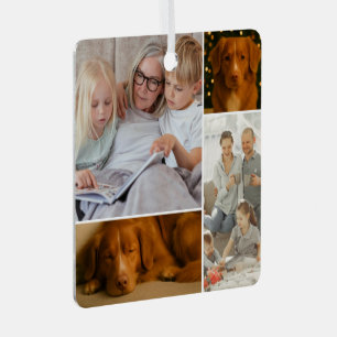 8 Photo Custom Collage Personalized Metal Ornament