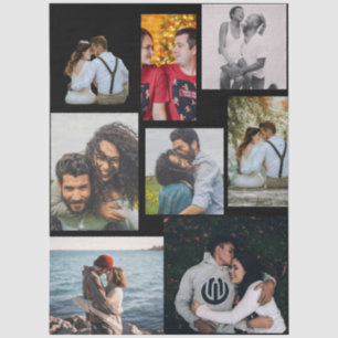 8 Photo Custom Personalized Collage Tissue Paper