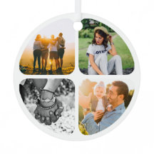 8 Photo Double Sided Metal Ornament Template