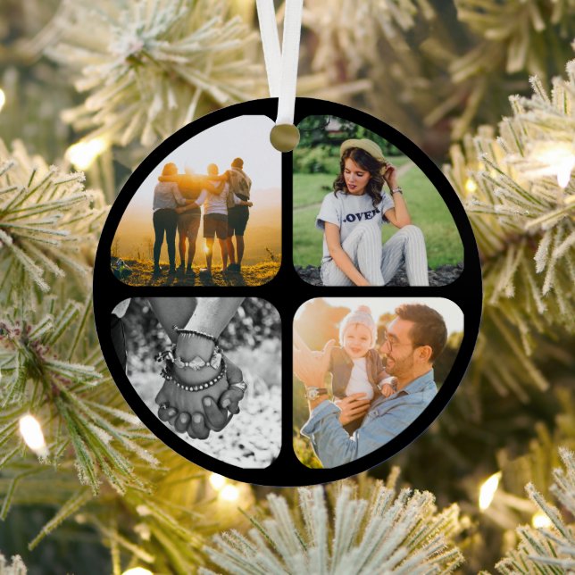 8 Photo Double Sided Metal Ornament Template (Insitu)
