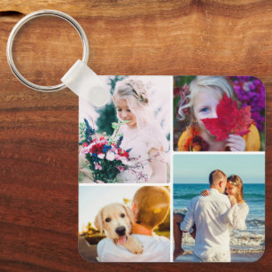 8 Photo Double Sided Metal Rounded Keychain