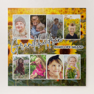 8 Photo "Grandchildren Make Life Grand" Jigsaw Puzzle