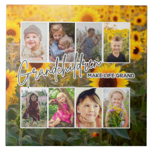 8 Photo "Grandparents Make Life Grand" Tile