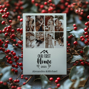 8 Photo Minimialist Christmas Our First Home Holiday Card