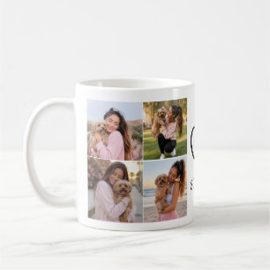 8 Photo Personalized Name Dog Coffee Mug