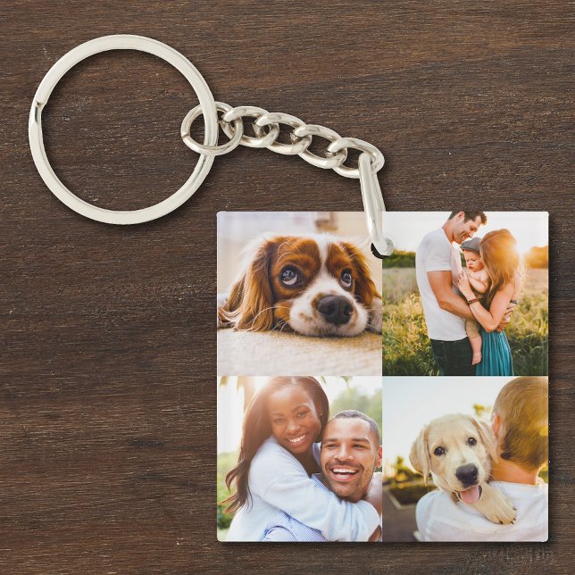 8 Photo Template Double Sided Acrylic Keychain (Creator Uploaded)