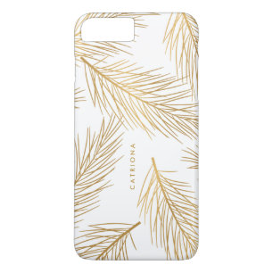 8 Plus/7 Plus Aiguilles en pin d'or coque iphone personnalisé mo