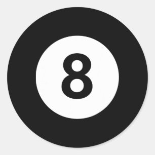 8 Pool 8 Billiards Lazy Costume Halloween Group Ma Classic Round Sticker
