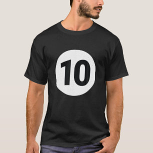 8 Pool Ball 10 Billiards Costume Halloween Group M T-Shirt