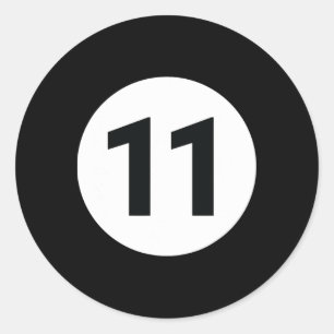 8 Pool Ball 11 Billiards Costume Halloween Group M Classic Round Sticker