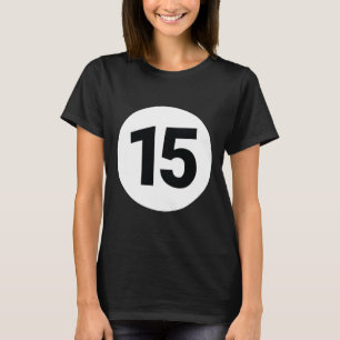 8 Pool Ball 15 Billiards Costume Halloween Group M T-Shirt